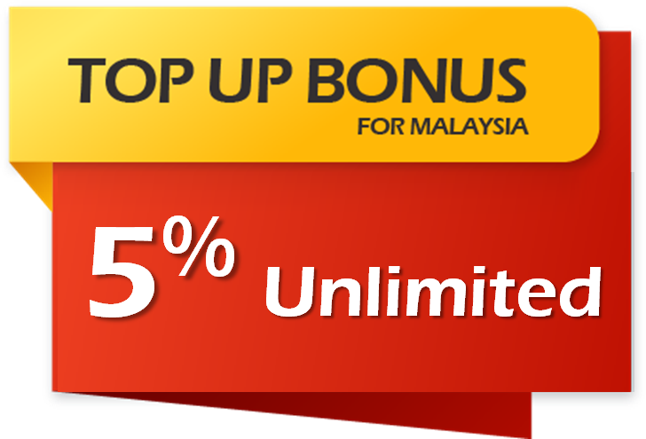 5% Unlimited Top Up Bonus